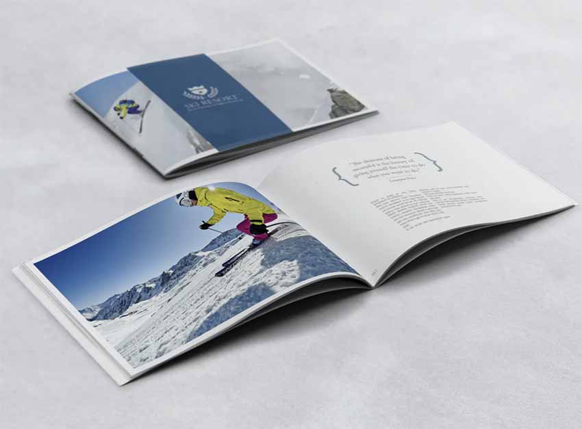 printed booklet with opened pages